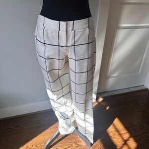 Express Cream Pants with Black Accents